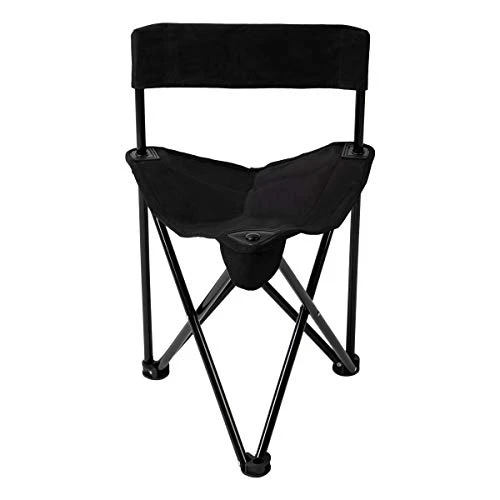 Pacific Pass Lightweight Portable Tripod Camp Chair, Includes Carry Bag - Black New