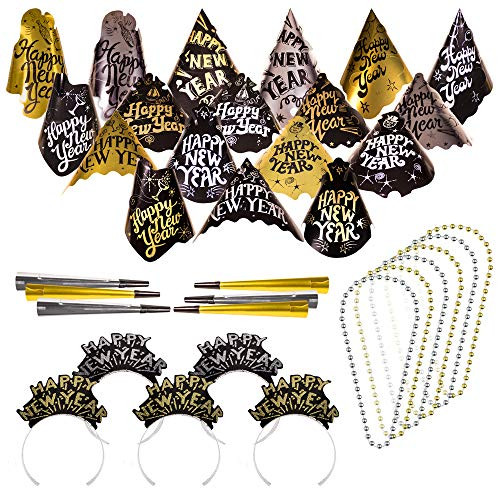 Glimmer & Shimmer New Years Eve 2026 Party Kit For 100 Guests - 250 Pieces New