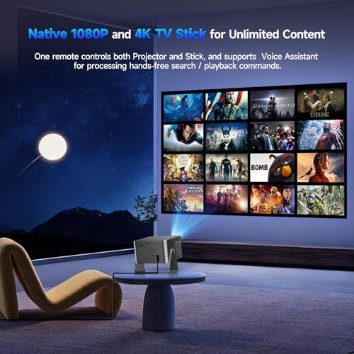 MAGCUBIC SMART PROJECTOR BUILT-IN TV STICK 4K PROJECTOR 650 ANSI - GRAY