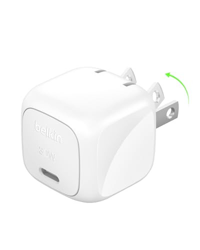 BELKIN 30W COMPACT USB C CHARGER BLOCK, FAST CHARGING FOR TRAVEL - WHITE