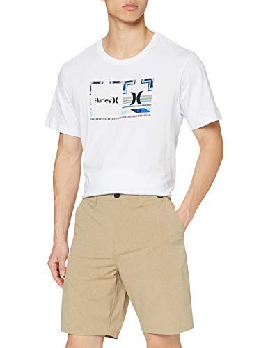 HURLEY MEN'S 20" PHANTOM HYBRID STRETCH SHORTS CK4535-KHAKI SIZE 32 New