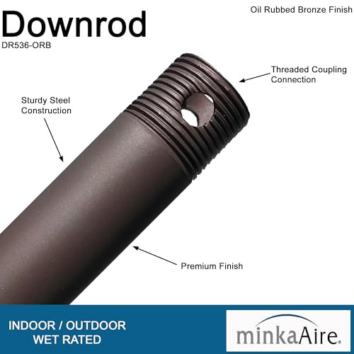 Minka-Aire 36 Inch Ceiling Fan Downrod - Oil Rubbed Bronze - DR536-ORB New