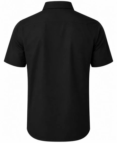 JAMES TAILOR SHORT SLEEVE DRESS SHIRT - SIZE: MEN M - BLACK New