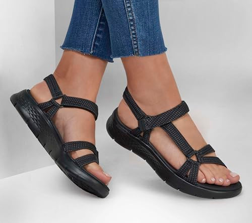 Skechers Women's On-The-Go GO Walk Flex Sandal - Sublime, Black, Size 6