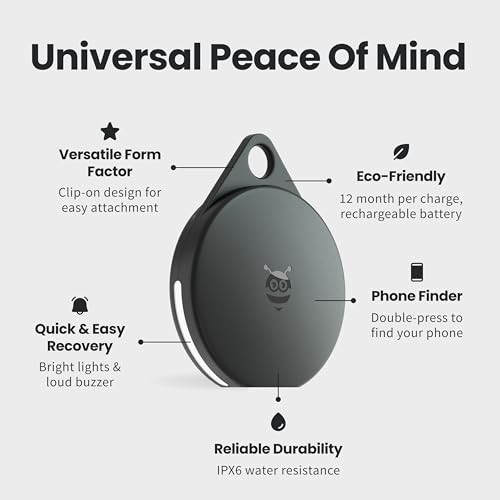 PEBBLE BEE  CLIP UNIVERSAL RECHARGEABLE | 12-MONTH BATTERY LIFE New