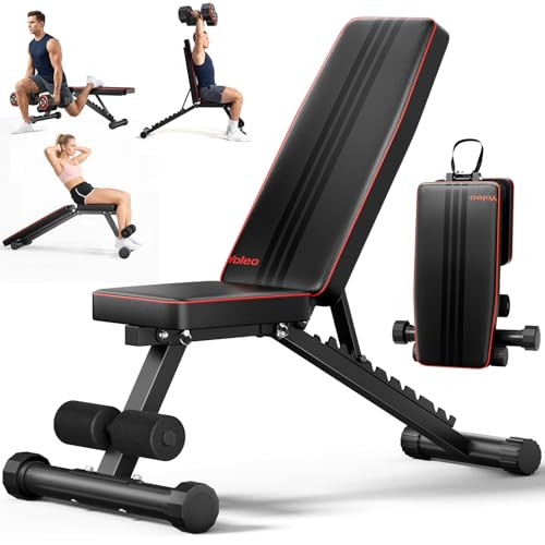 Yoleo Adjustable Weight Bench Utility Weight Benches Full Body Workout