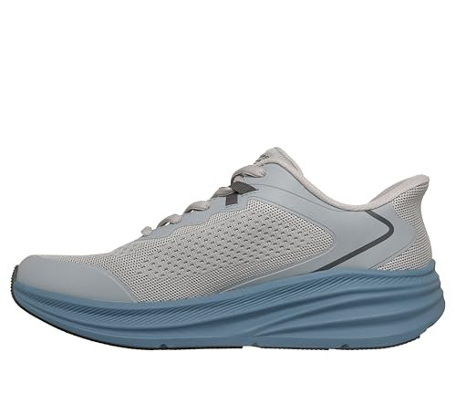 118431 Skechers Men's Bobs Skillz Slip-Ins, Gray/Blue, Size 7 New