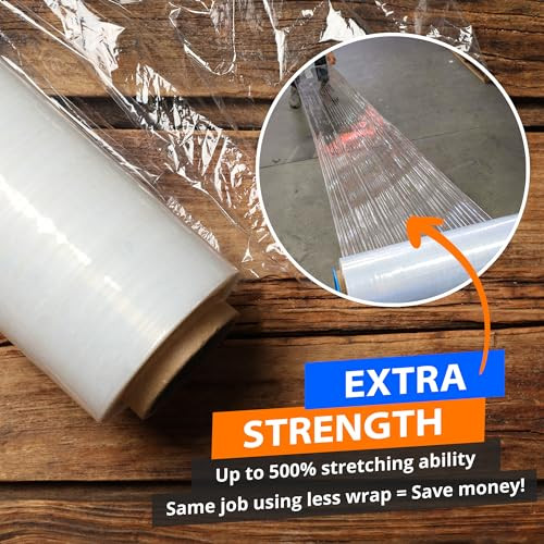 4 Rolls x 18" x 1500 Feet x 80 Gauge Clear Commercial Grade,B0BV7L9FW9 - NEW New