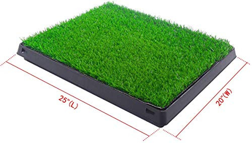 SANDINRAYLI INDOOR OUTDOOR DOG PUPPY POTTY TRAINER GRASS TOILET MAT TRAY - GREEN New