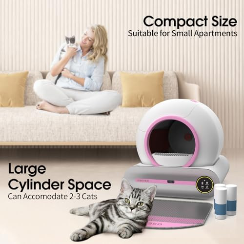 OSEVEN Self-Cleaning Cat Litter Box APP Control - B0CH1GWT5M New