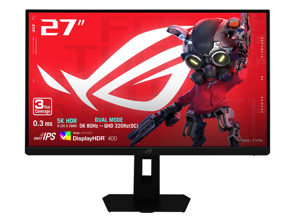 ASUS ROG 27 Inch 5K HDR Fast IPS Gaming Monitor (XG27JCEG) - Dual mode 5K 80Hz