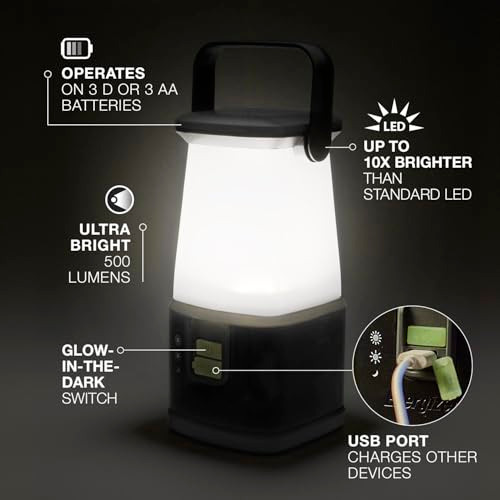 ENERGIZER WEATHEREADY LED CAMPING LANTERN PRO-360 IPX4 WATER RESISTANT - BLACK