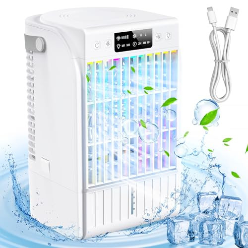 Portable Air Conditioners,1500 ML Portablel Air Cooler, 4 Wind Speeds& 2 Spray