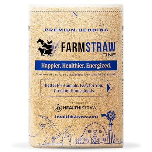 HealthiStraw FarmStraw Fine Cut, 3 cu ft (25 lb) Expands to 10+ cu ft Dust-Free New