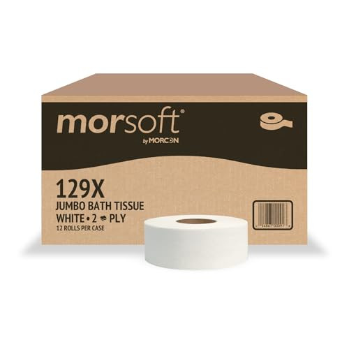 Morsoft by Morcon Jumbo Toilet Paper Rolls, 2-Ply, 12 Rolls/Carton B00BAHRFG4 New