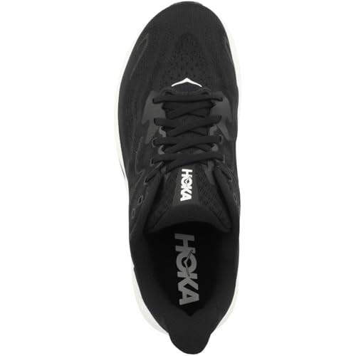 1162030 Hoka Men's Clifton 10 Run Shoe Black/White Size 10.5