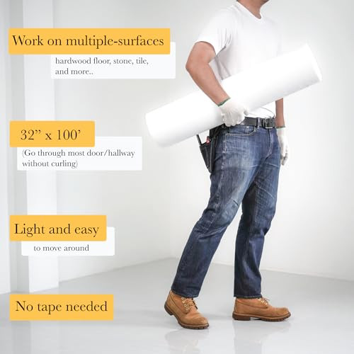 PAD 'N PROTECT Temporary Floor Protectors for Hardwood Floors 32" x 100' New