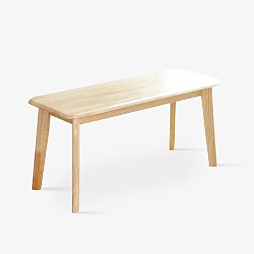 Lavinia Canberra 37.4" Wooden Dining Bench Solid Malaysian Oak - Natural Oak