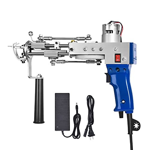 VEHIPA TUFTING GUN CUT PILE AND LOOP PILE 2 IN 1 ELECTRIC RUG GUN MACHINE BLUE