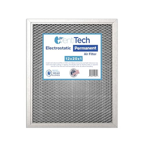 Venti Tech 12x20x1 Washable Electrostatic Air Filter - B0CCZLYXN3 New
