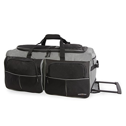 Pacific Coast Unisex 30' Large Rolling Duffel Bag, Black,One Size New