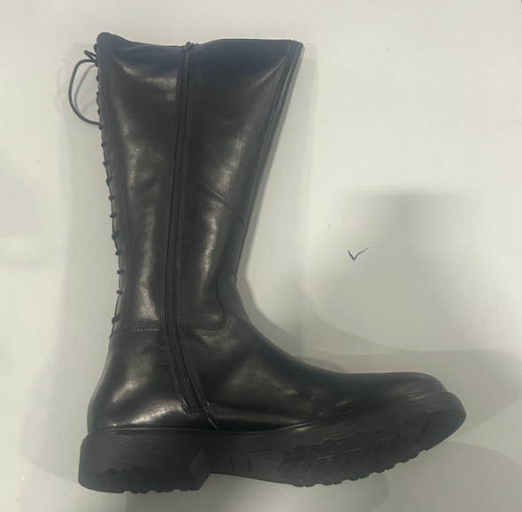 JJ FOOTWEAR WOMEN'S ZWART NAPPA HIGH BOOTS - WOMEN 44 US WOMEN 11.5-12 - BLACK
