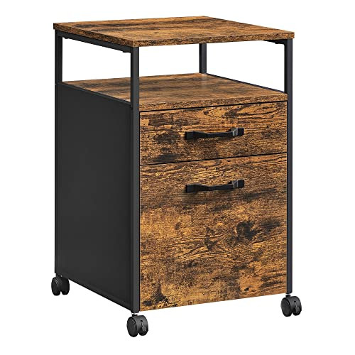 VASAGLE Office Cabinet with 2 Drawers, Document Storage B086W4W61B - Black