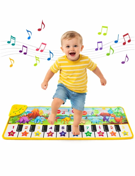 GENERIC KIDS PIANO FLOOR MAT DINOSAUR MUSIC TOY MUSICAL KEYBOARD PLAY MAT 3+