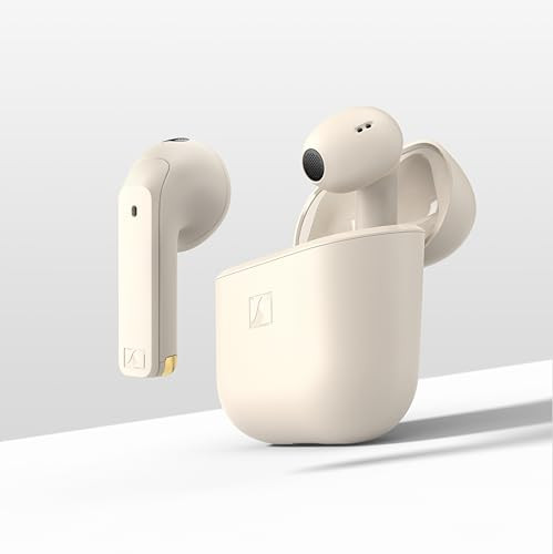 Sennheiser ACCENTUM Open Wireless Earbuds, Open Ear Buds Design, OTW1C - Cream