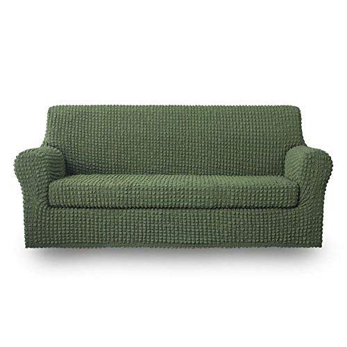 NICEEC Sofa Slipcover Full Cover Easy Fitted Universal (3 Seater Olive) New