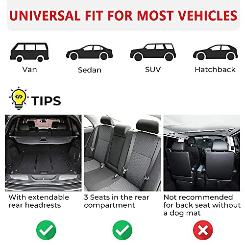 JOYTUTUS DOG CAR BARRIER SUVS ADJUSTABLE SAFETY DOG BARRIER CAR - BLACK