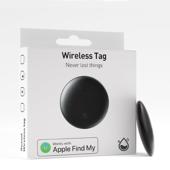 REXZOL WIRELESS TAG BLACK COMPATIBLE WITH APPLE FIND MY - BLACK