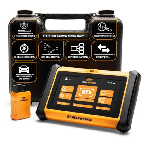 GEARWRENCH 7" Wireless Bi-Directional Diagnostic Scanner Tablet - BLACK/ORANGE