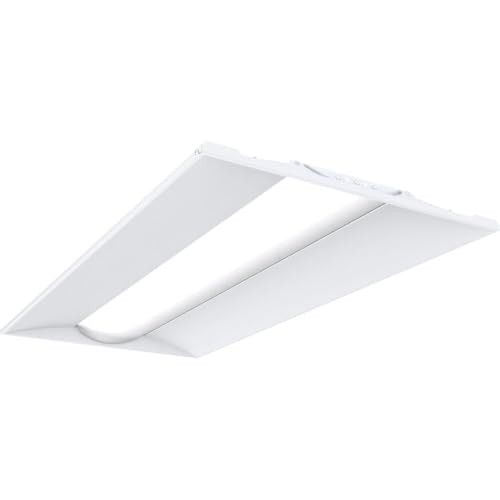 Lithonia Lighting 2x4 LED Troffer Light, Adjustable Lumens, 3-in-1 CCT