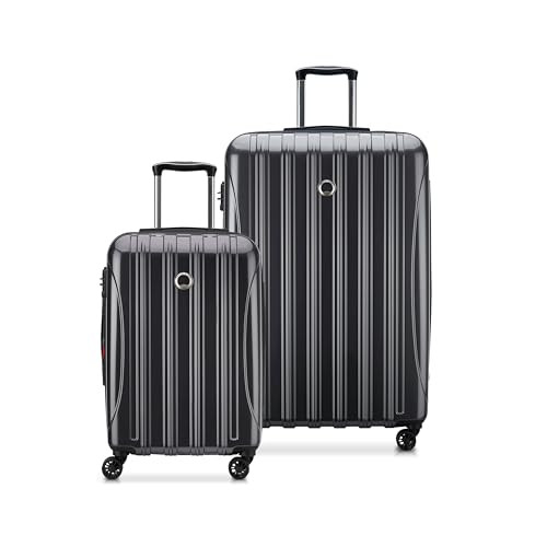 DELSY PARIS HELIUM AERO HARDSIDE EXPANDABLE LUGGAGE WITH 2-PIECE SET - TITANIUM New