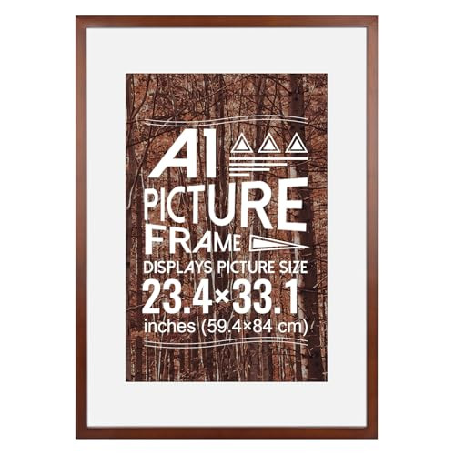 HOMESEVEN A3 Solid Wood Black Poster Frame High Definition Plexiglass - Black New