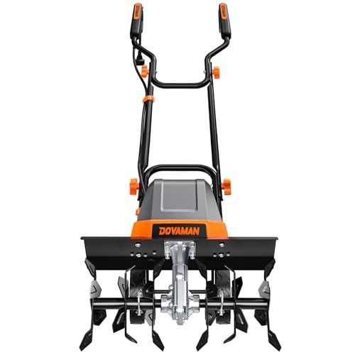 DOVAMAN 18-INCH ELECTRIC GARDEN TILLER & CULTIVATOR, 15-AMP, CORDED ROTOTILLER