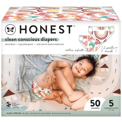 The Honest Company Comfort Dry Disposable Diapers Size 5 50 Count - B07G4NVGZM New