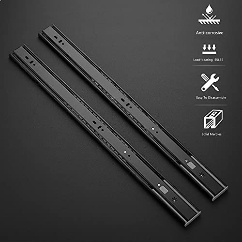 Ravinte 22" Soft Close Drawer Slides 10 Pairs 20 Pack - Black New