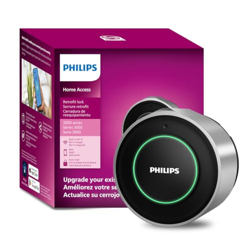 Philips WiFi Smart Retrofit Lock, Update Your Existing Deadbolt, 2nd Gen, Silver