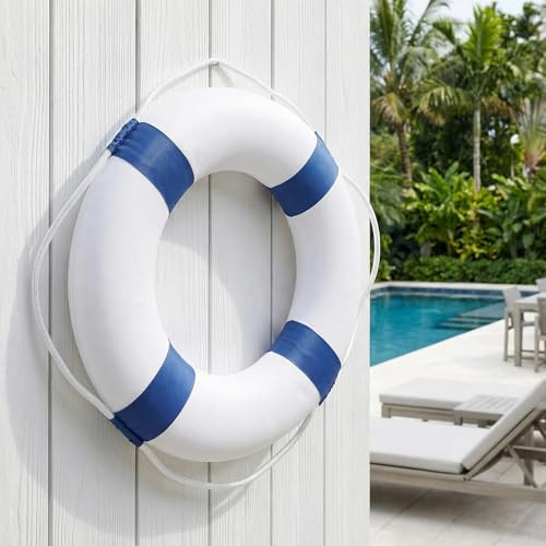 20 Inch / 50cm Pool Safety Life Preserver Throw Ring Buoy - B0B2JLHL9R New