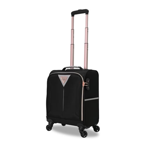 TUCCI ITALY ABITO 16-IN SOFT CASE SPINNER CARRY-ON LUGGAGE SECURE LOCK -BLACK New