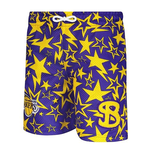 GSML812S Bucketsquad Men's X NBA Officially Licensed Buckie Mesh Shorts LG New