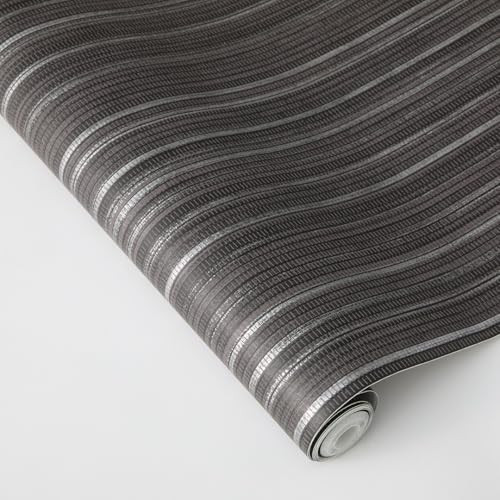 Tempaper Black Linen Grasscloth Removable Peel and Stick Wallpaper 20.5" X 16.5' New