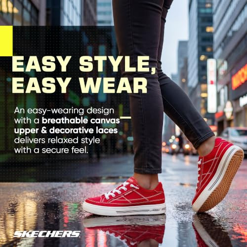 Skechers Women's Street Arc Fit Arcadia's Slip-On Shoe, Red, Size 9