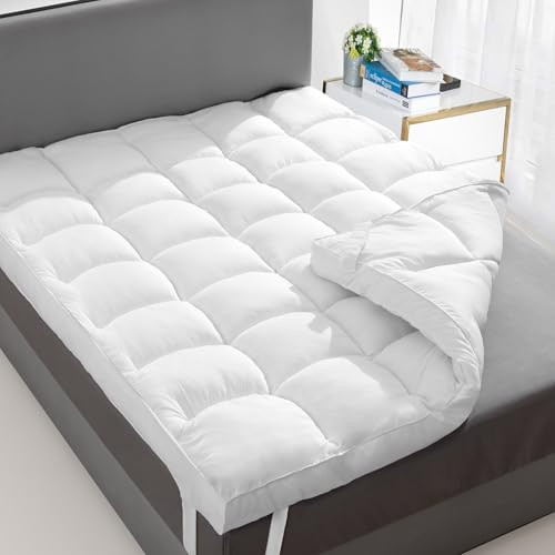 1400 GSM Extra Thick King Mattress Topper Cooling Pillow Top Mattress Topper New