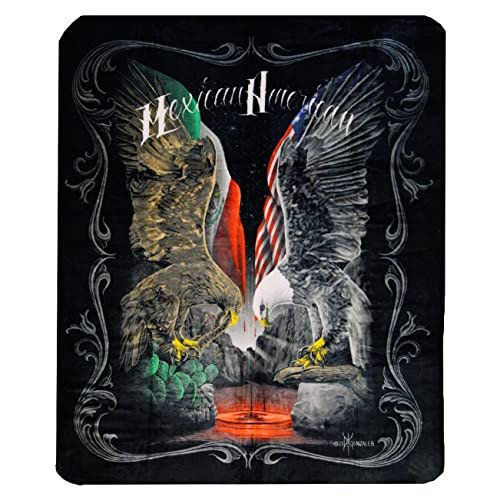 Plush Throw Blanket Mexican American Queen Bed 79"x 95" Faux Fur - B09HTCQK23 New