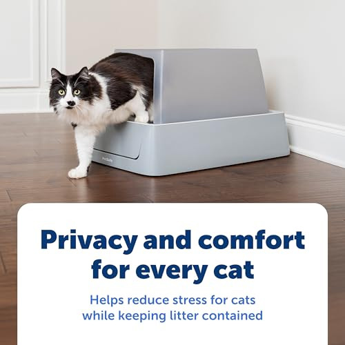 PetSafe ScoopFree Self-Cleaning Litter Box Privacy Hood Works B08FMVBSR1 - Grey New