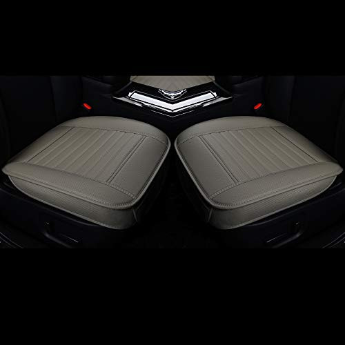 EDEALYN 2PCS PU Leather Seat Covers Auto Seat Protector Front Side Flaps - Gray New