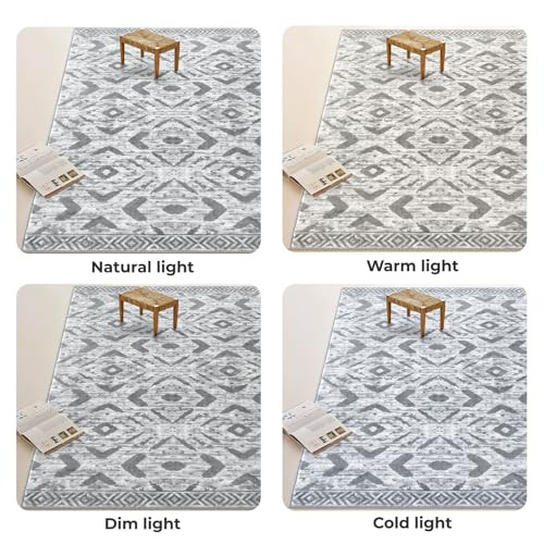 KILOCOCO Living Room Rug 6x9 Area Rug Boho Washable Bedroom Rugs Non Slip New